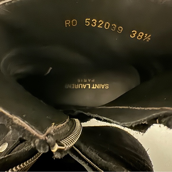 SAINT LAURENT WEST Suede Ankle Harness Boots - VG - 38 1/2 - Picture 9 of 14